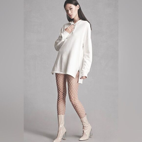 White alt/emo fishnets/ fishnet tights - Picture 1 of 8